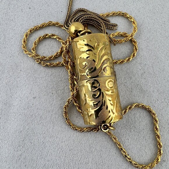 Vintage Glycine Swiss Pendant Peek a Boo or Slide Watch 30 in Italian Rope Chain main image 11